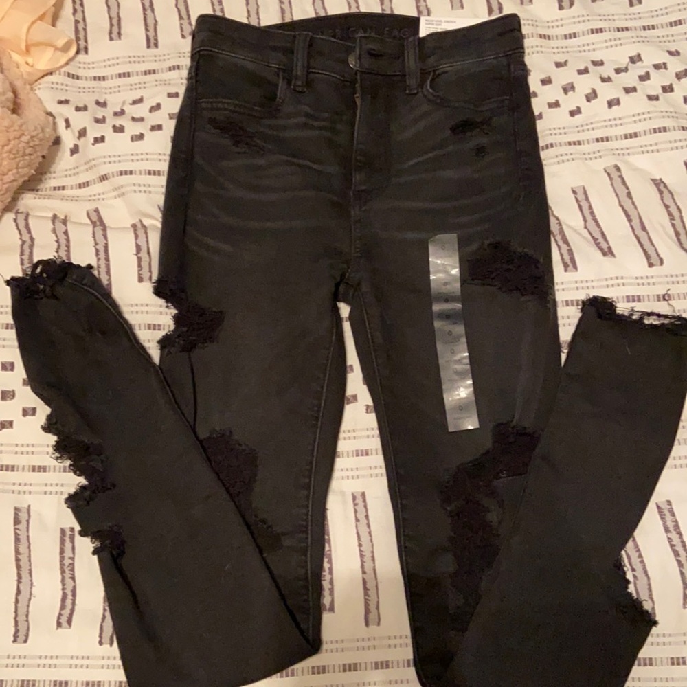 Brand new black ripped American Eagle jeans size 0